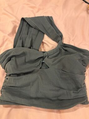 Zara Brown One Shoulder Crop Top